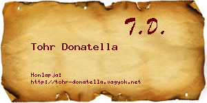 Tohr Donatella névjegykártya